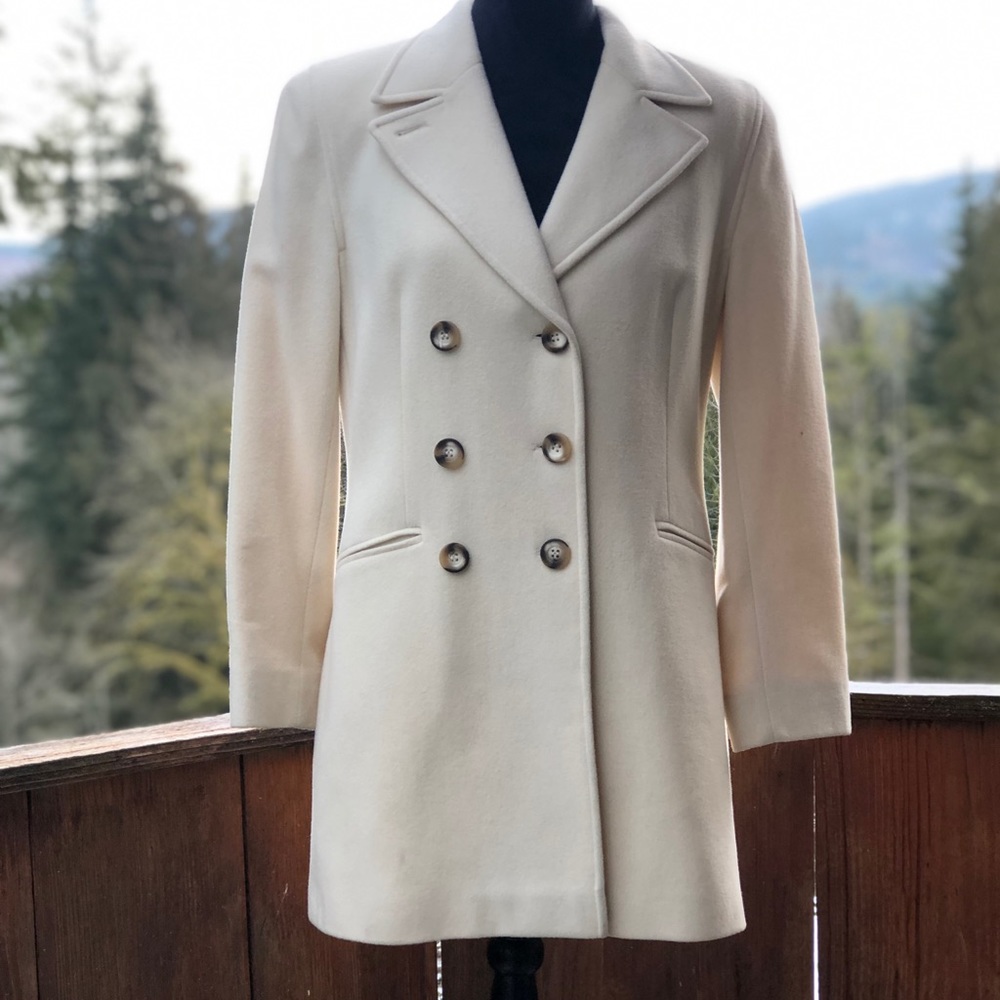 Charles Gray Pea coat in cream